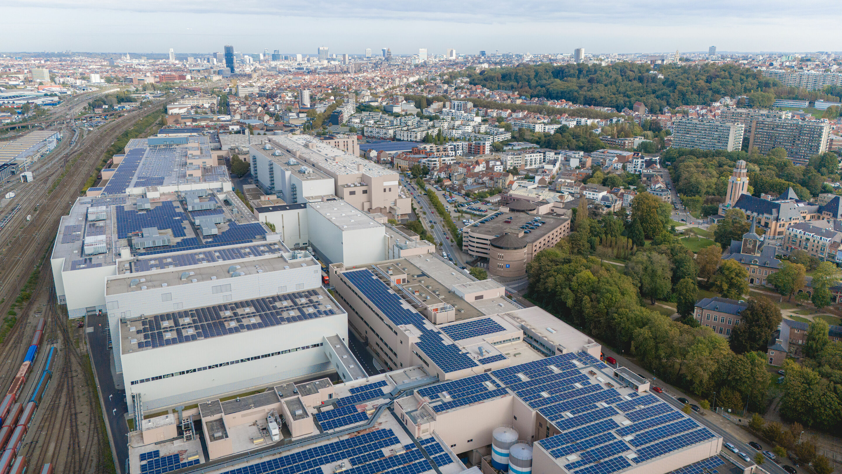 Aerial View Audi Site Brussels, Belgium - Aerial View Audi Site Brussels, Belgium