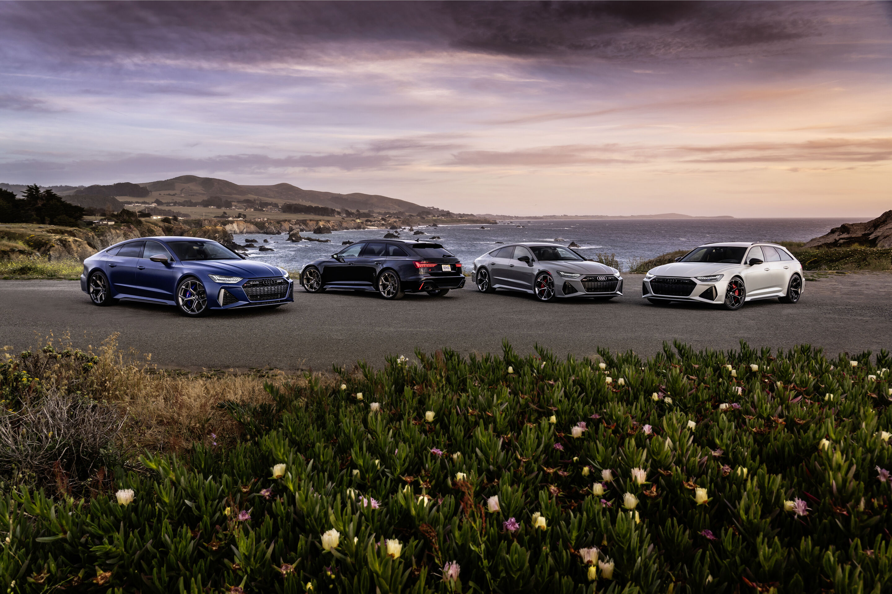 Audi RS 6 Avant performance and Audi RS 7 Sportback performance (until 2025) - Colour: Ascariblue matt, Mythos Black metallic, Nardo grey, Dew Silver