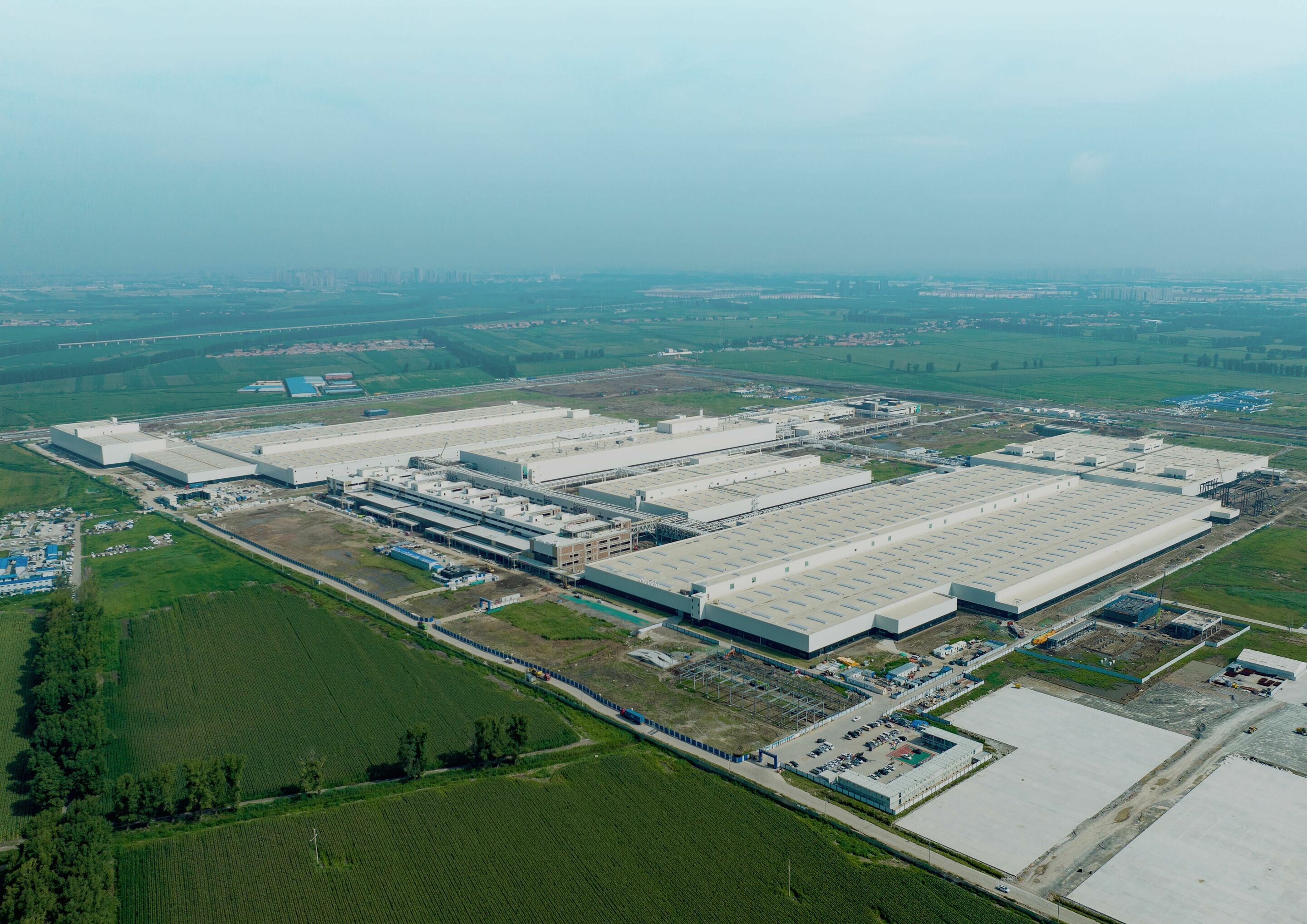 A new smart factory is being built - The Audi FAW NEV Company is building a production site for all-electric Audi models based on the PPE Platform in Changchun, China. The photo shows the status of the construction work at the end of August 2023.