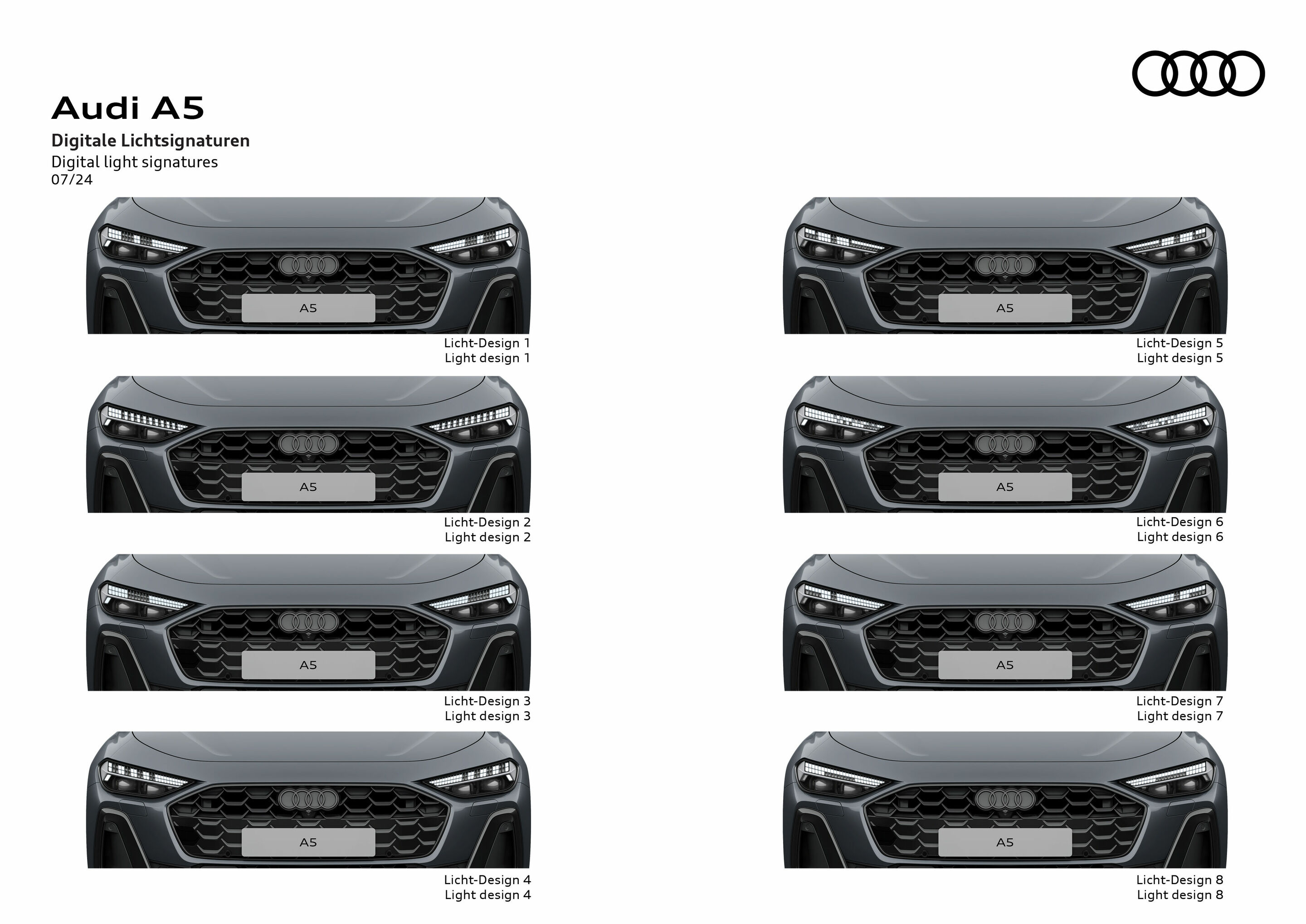 Illustration - Audi A5 - Digital light signatures