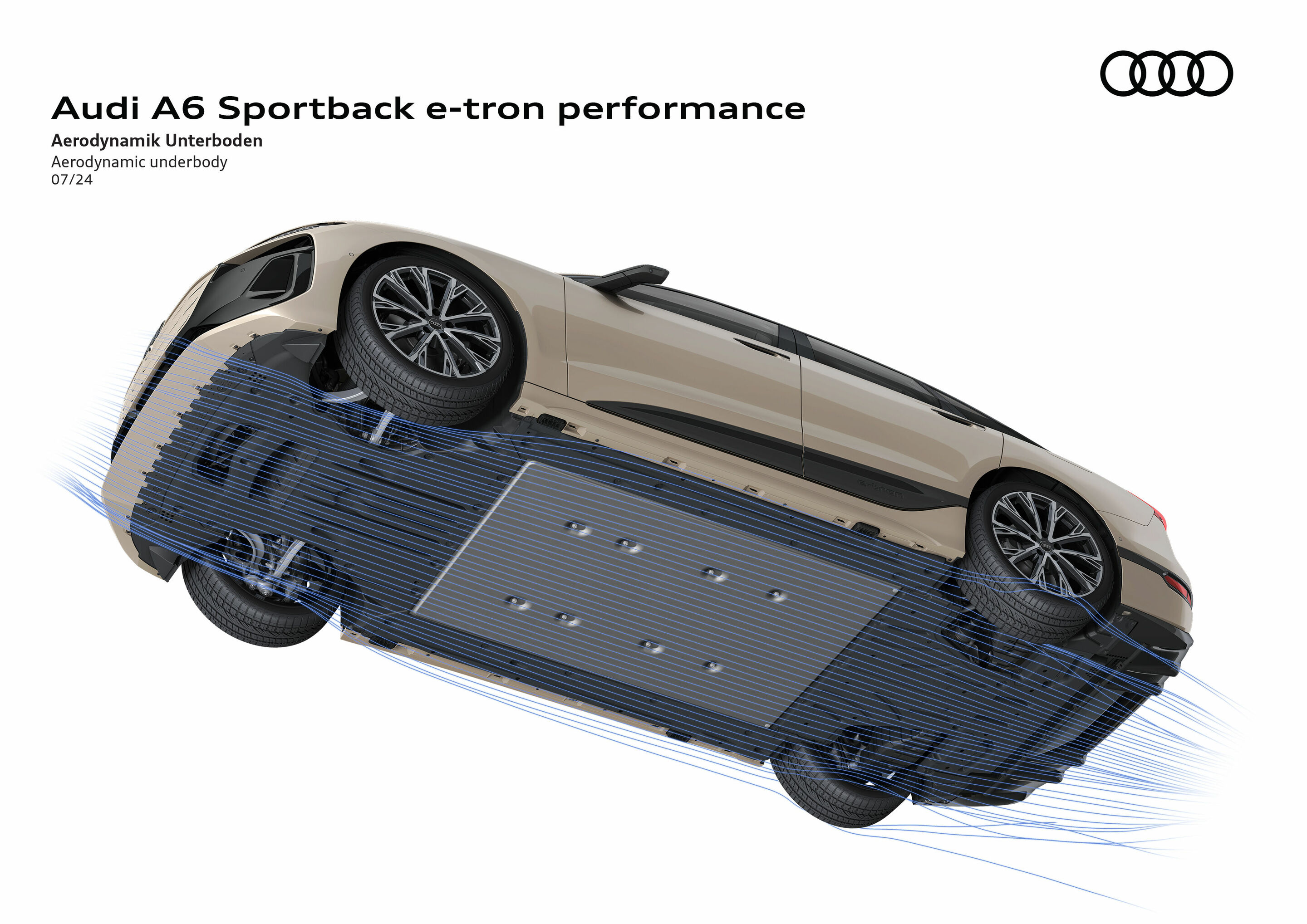 Illustration - Audi A6 Sportback e-tron performance - Aerodynamic underbody