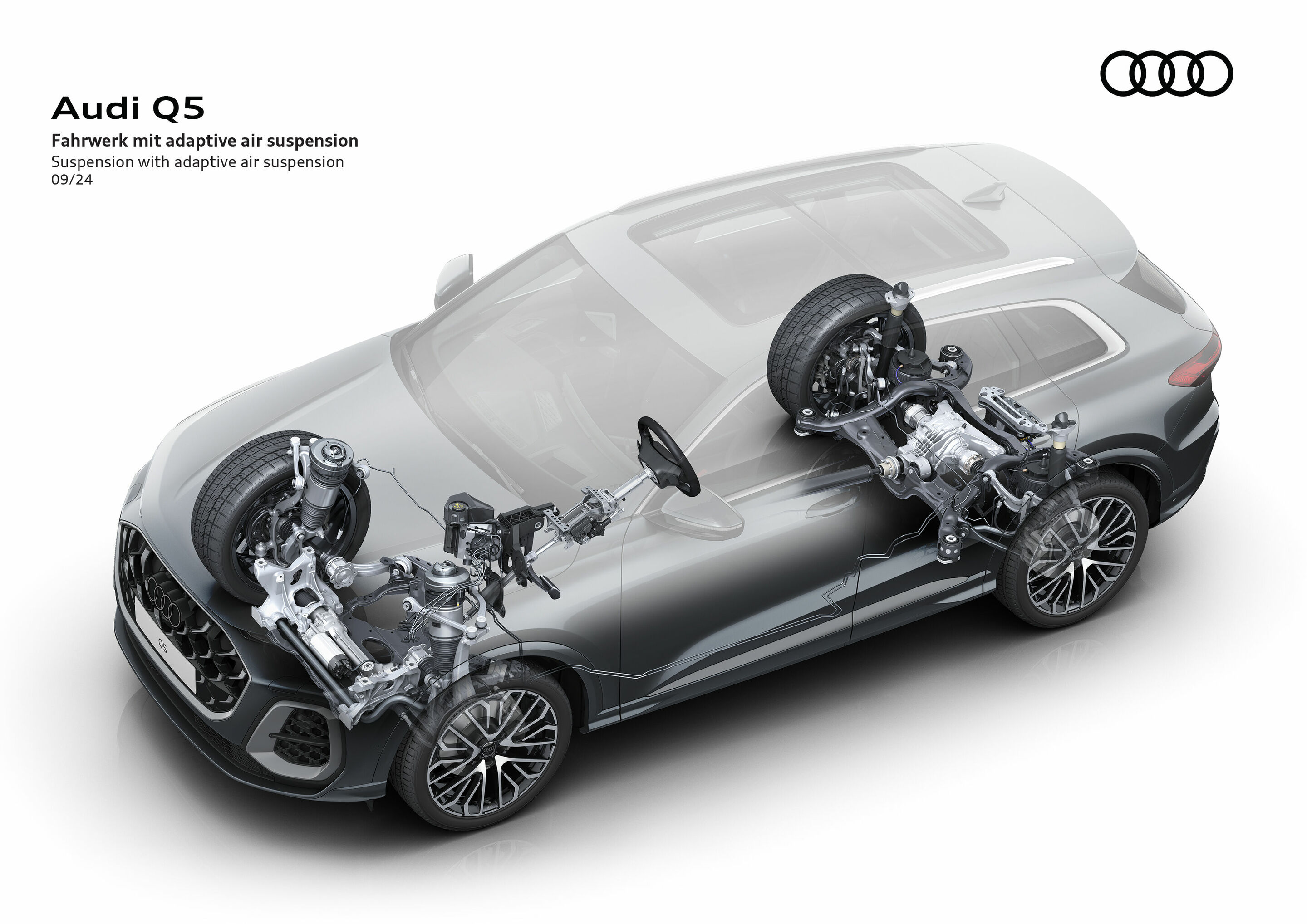 Illustration - Audi Q5 - Suspension with adaptive air suspension