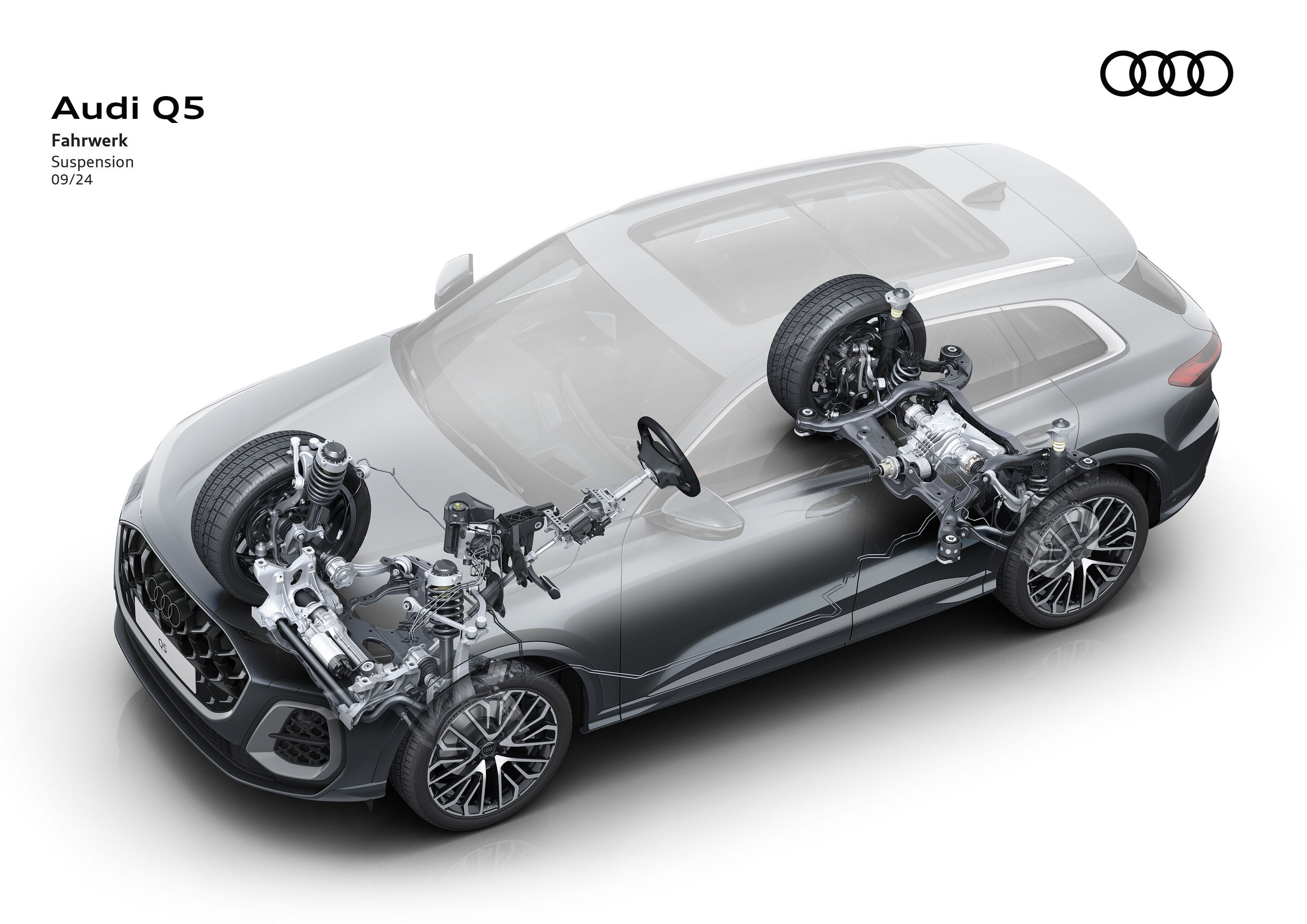 Illustration - Audi Q5 - Suspension - The vehicle is based on the Premium Platform Combustion (PPC)