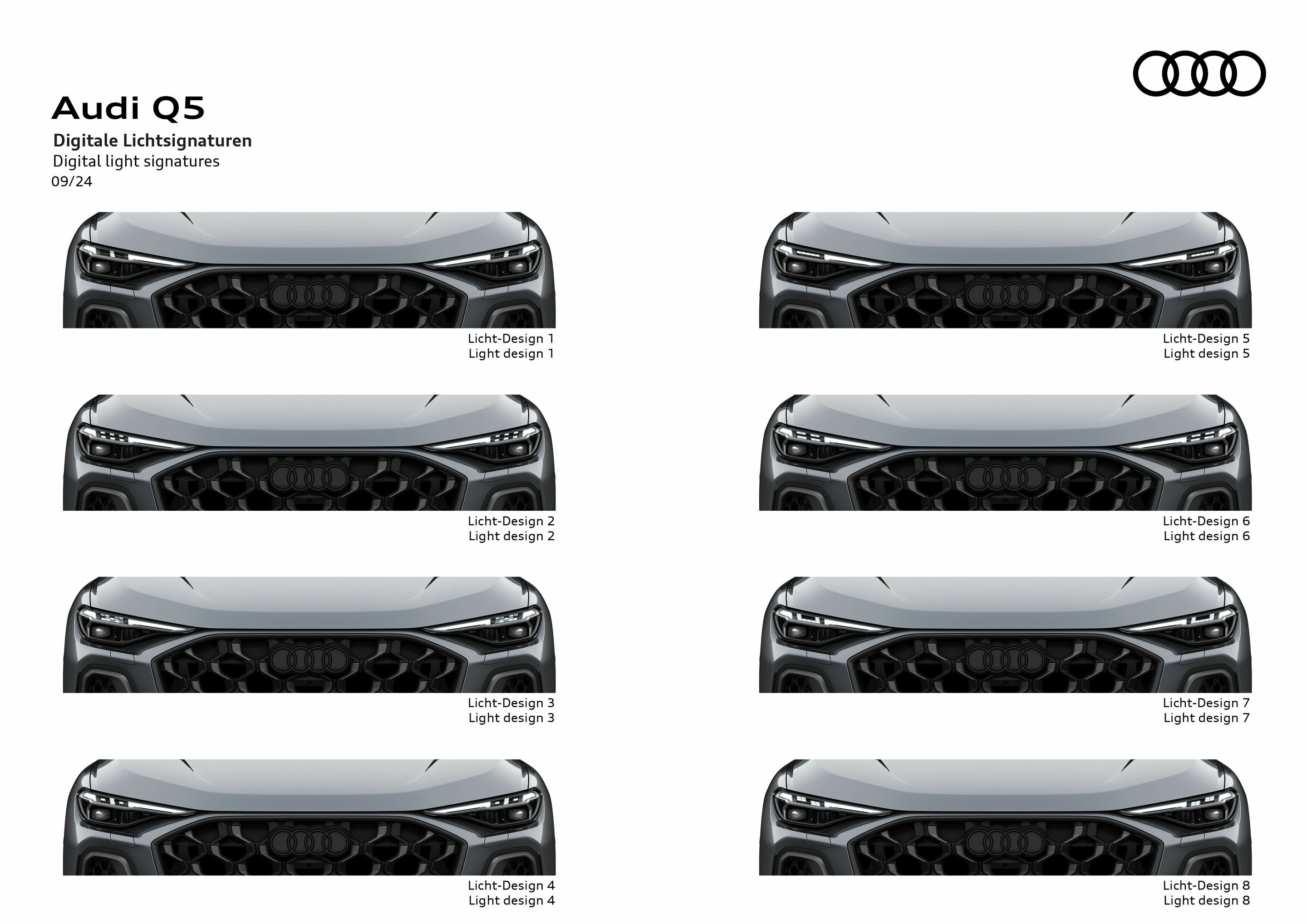 Illustration - Audi Q5 - Digital light signatures