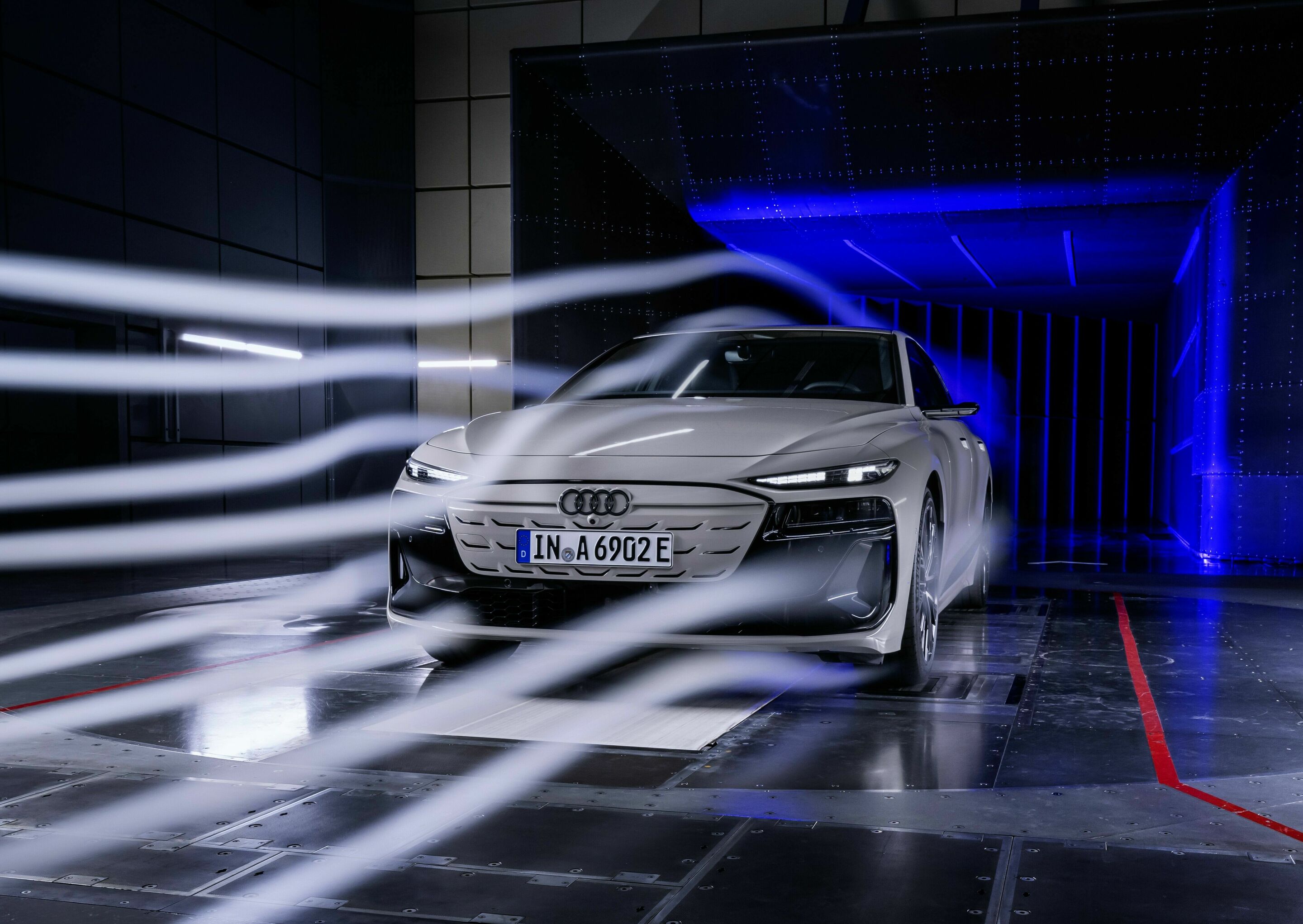 With a Cd value of 0.21, the A6 Sportback e-tron starts a new chapter in Audi's history - With a Cd value of 0.21, the A6 Sportback e-tron starts a new chapter in Audi's history. Picture: Illustration of the wind tunnel at the Audi site in Ingolstadt.
