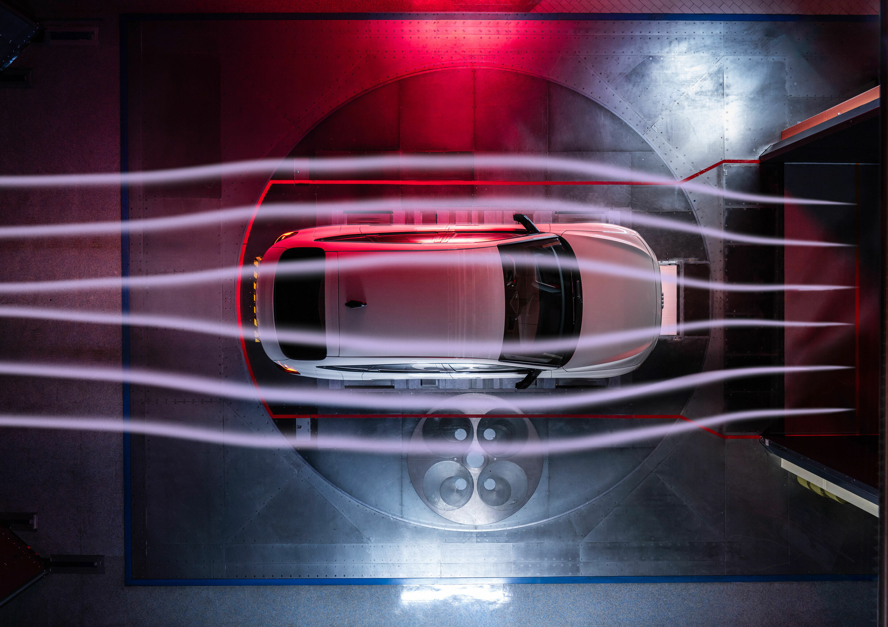 With a Cd value of 0.21, the A6 Sportback e-tron starts a new chapter in Audi's history - With a Cd value of 0.21, the A6 Sportback e-tron starts a new chapter in Audi's history. Picture: Illustration of the wind tunnel at the Audi site in Ingolstadt.