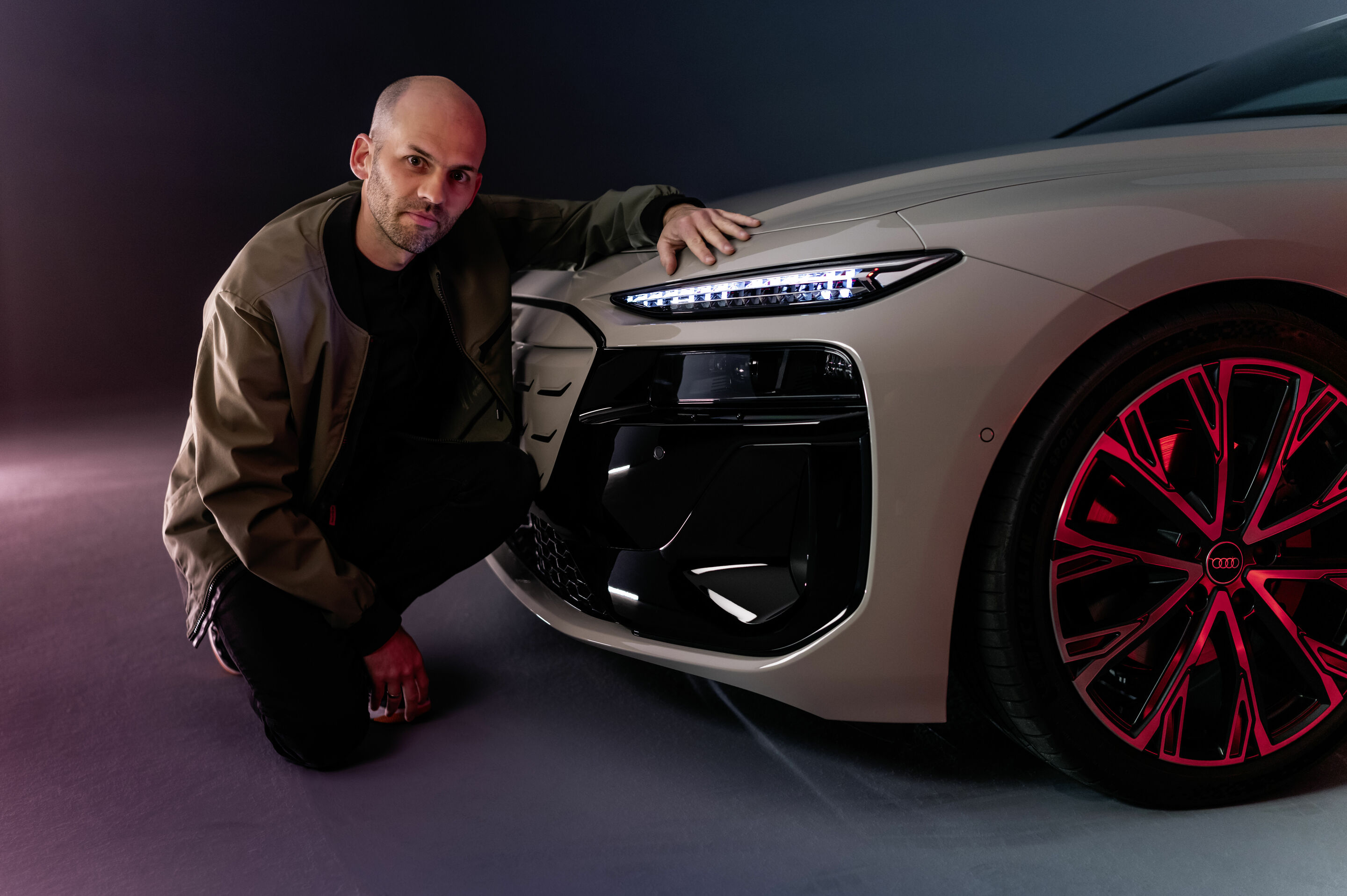 Illuminating insights! - In his role as lighting designer, Christoph Häußinger is jointly responsible for the unmistakable look of the new A6 e-tron with its active digital light signature.
