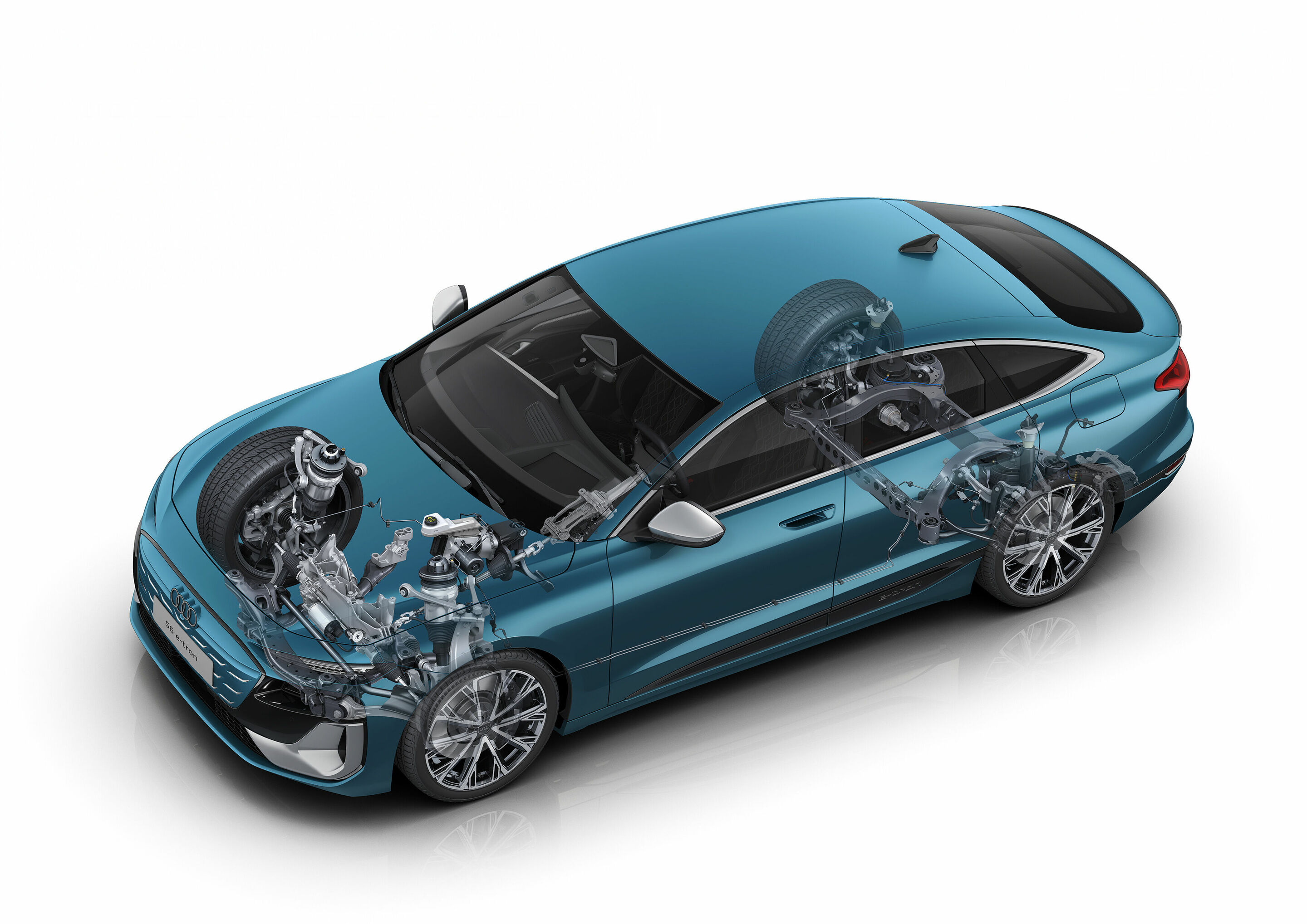 Illustration - Audi S6 Sportback e-tron - Suspension adaptive air suspension