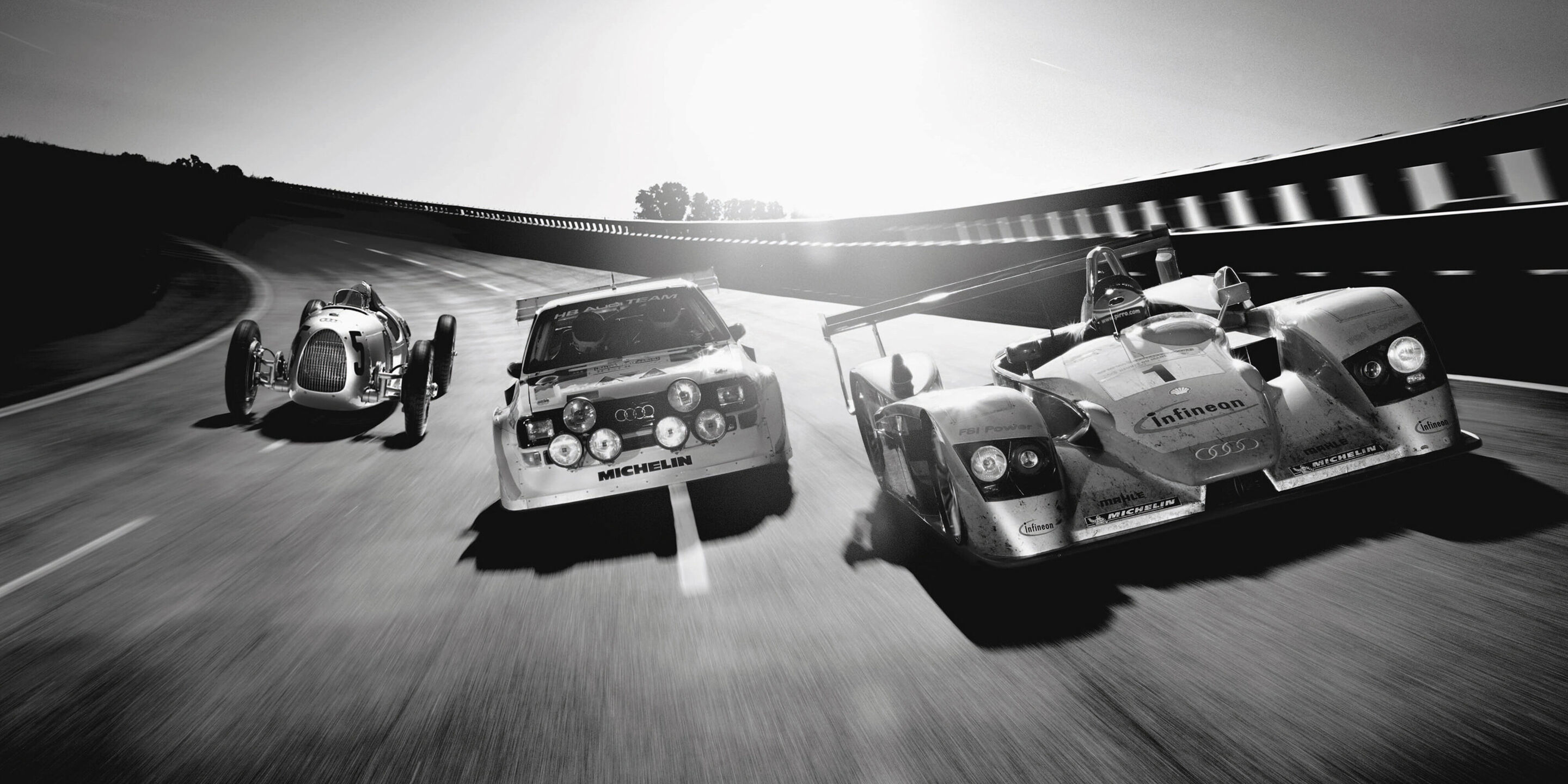 Anniversary magazine Motorsports - Auto Union Type C, Audi Sport quattro S1, Audi R8 FSI Le Mans
