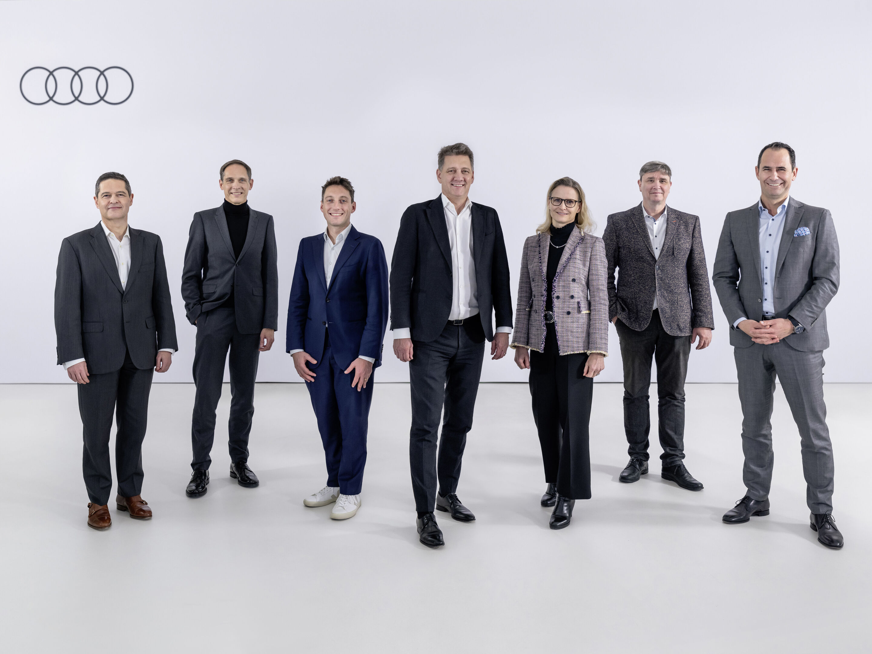 Members of the Board of AUDI AG - Xavier Ros (Member of the Board of Management at AUDI AG Human Resources), Gerd Walker (Member of the Board of Management at AUDI AG Production and Logistic), Geoffrey Bouquot (Member of the Board of Management at AUDI...