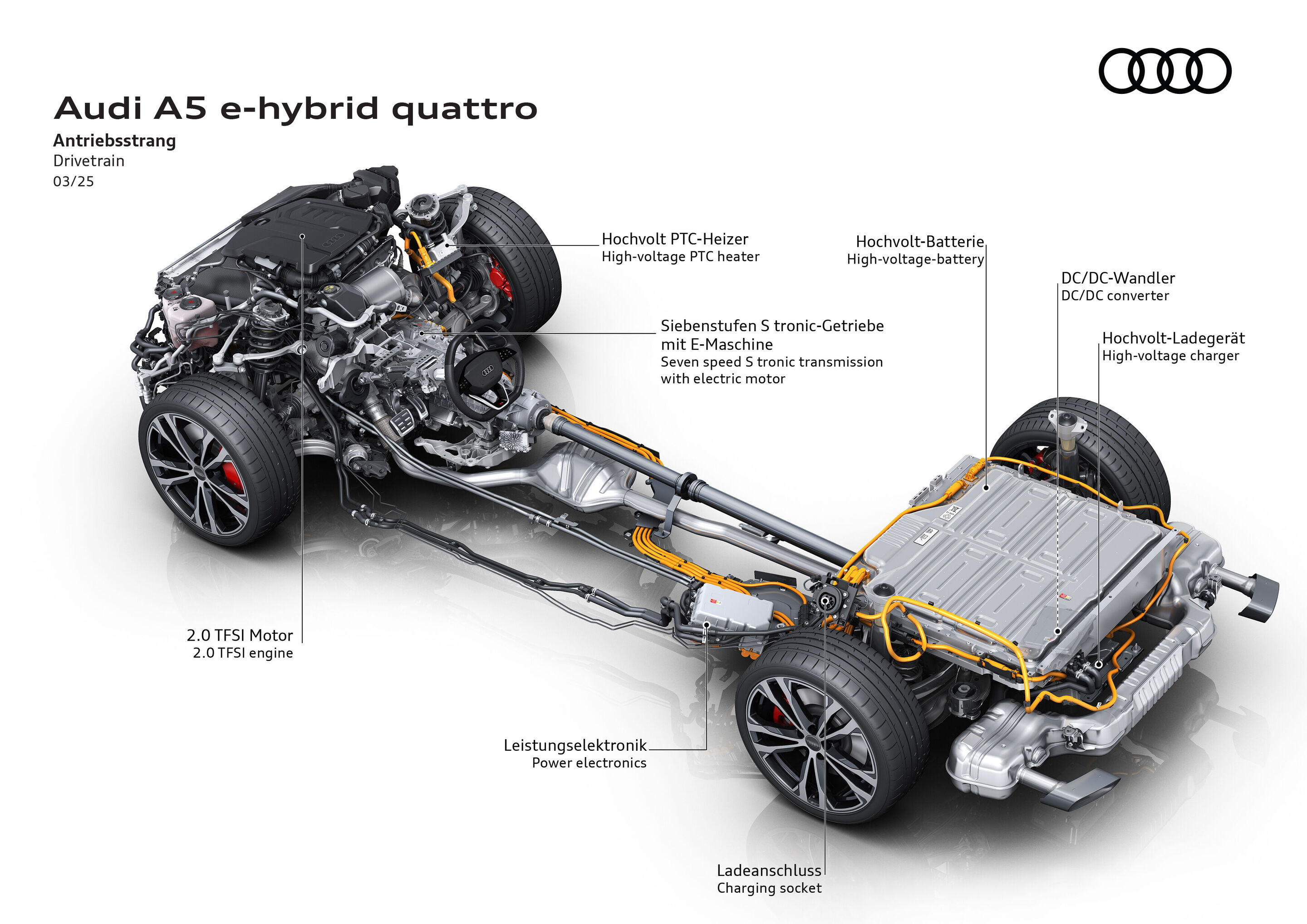 Illustration - Audi A5 e-hybrid quattro - Drivetrain