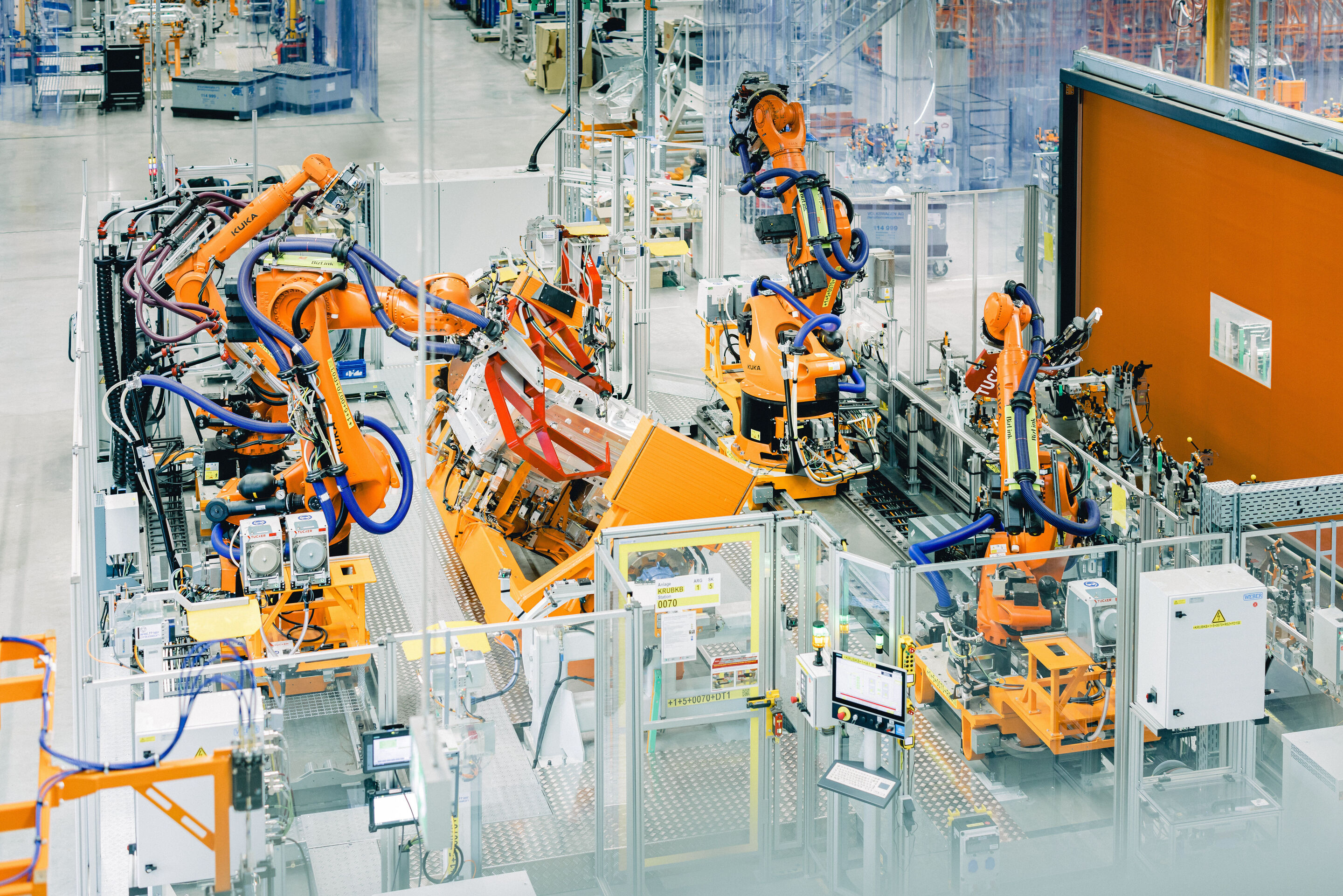 Virtually controlled production a first in Audi body shop - The new automation system enables flexible, data-driven production and will initially be used in the body shop at Böllinger Höfe.